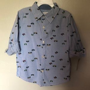 NWT monster truck boys button down